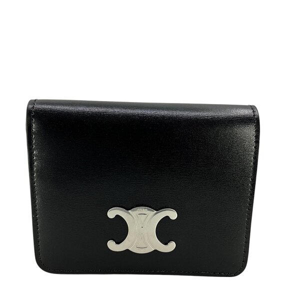 CELINE Calfskin Triomphe Compact Wallet - Picture 1 of 8